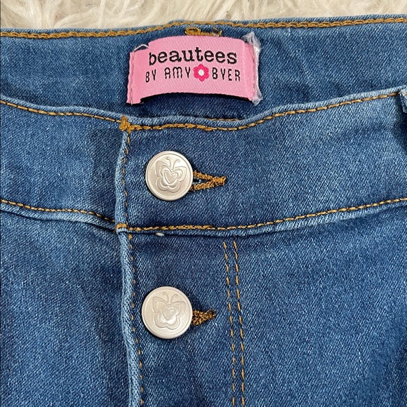 Beautees By Amy Byer Girls Stretch Jeans Flare Wide Leg Button Fly Size 16 NEW - Picture 7 of 8